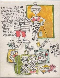 Figurative mixed media drawing titled 'Untitled 276', 5x4 inches, by artist Mario Miranda on Paper