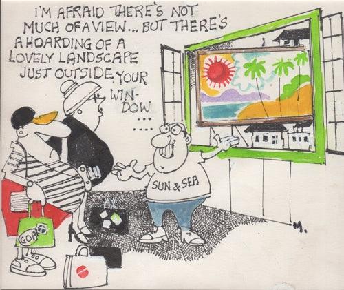 Figurative mixed media drawing titled 'Untitled 277', 5x6 inches, by artist Mario Miranda on Paper