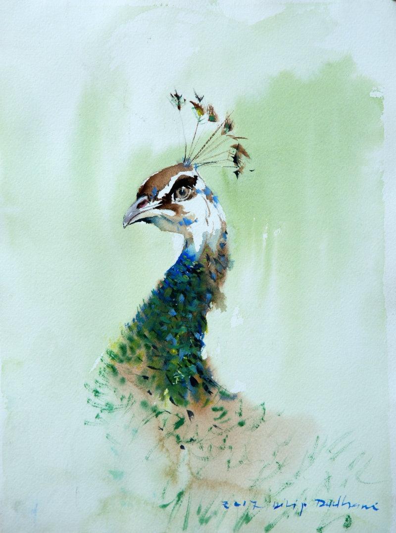 Animals watercolor painting titled 'Untitled 28', 10x14 inches, by artist Dilip Dudhane on Paper