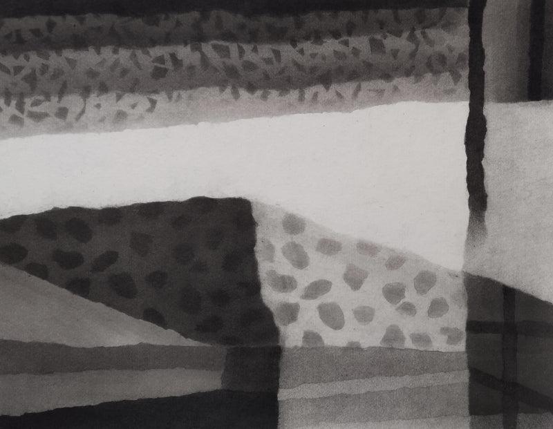 Abstract charcoal drawing titled 'Untitled 3', 11x14 inches, by artist Munish Sharma on Paper