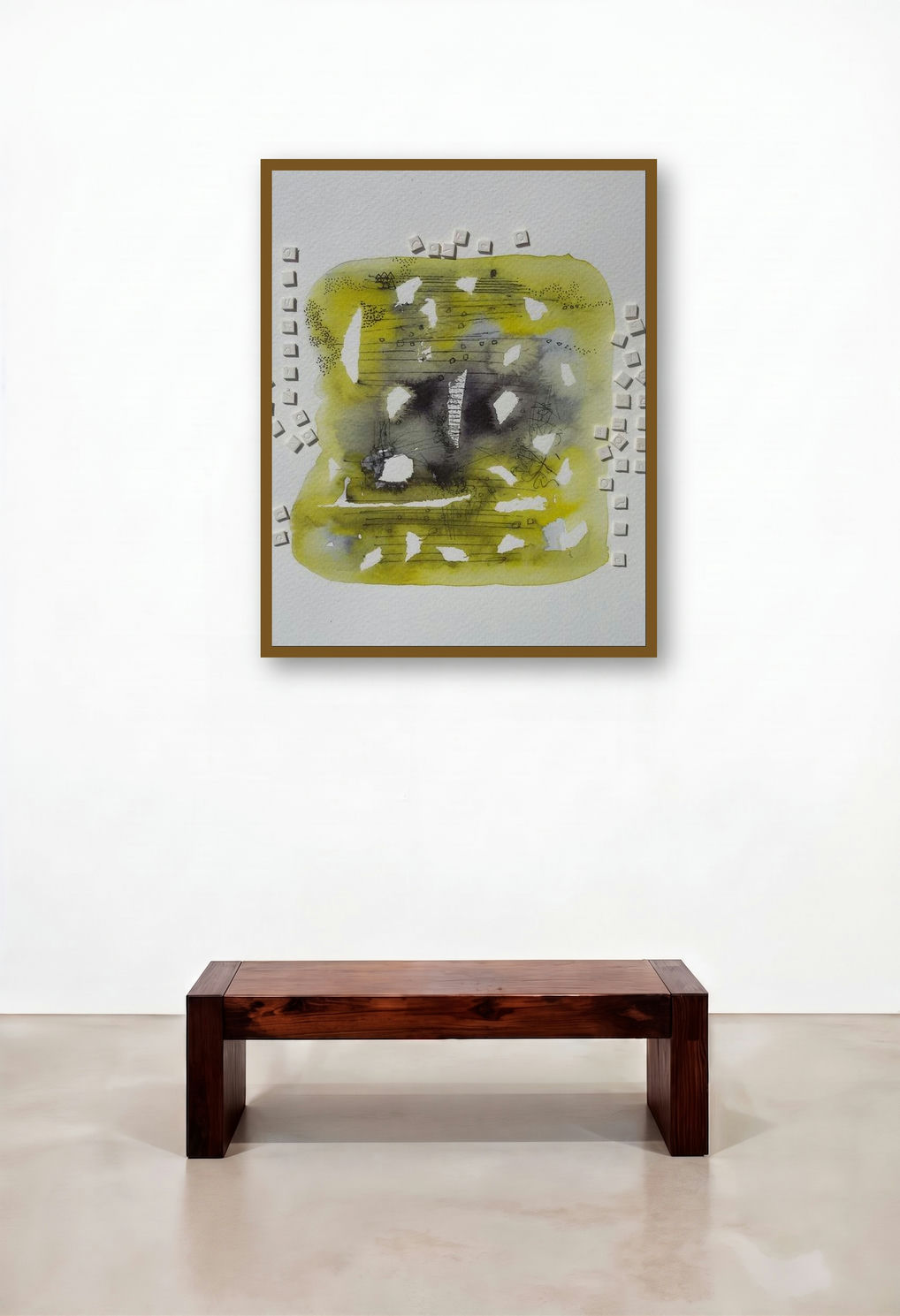 Untitled 3 (Emergence) by artist Jai Chouhan displayed in a Modern Study