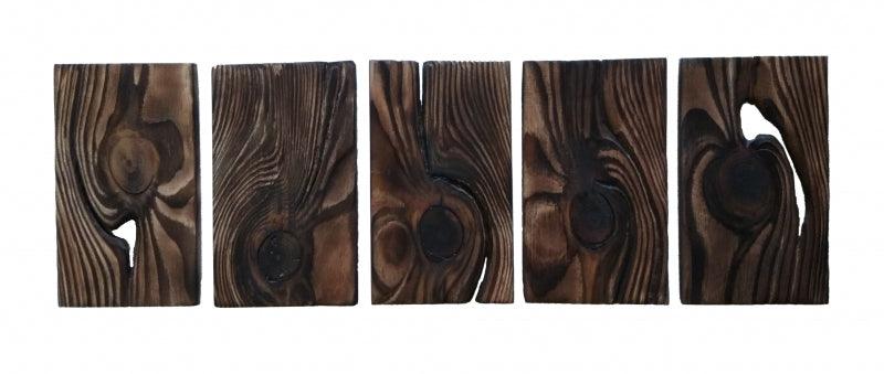 pattern sculpture titled 'Untitled 3', 5x15x2 inches, by artist Tanvi Pujari on Wood