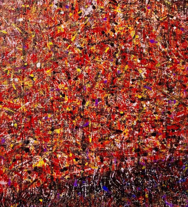 Abstract oil painting titled 'Untitled 3', 24x30 inches, by artist Suraj Lohar on Canvas