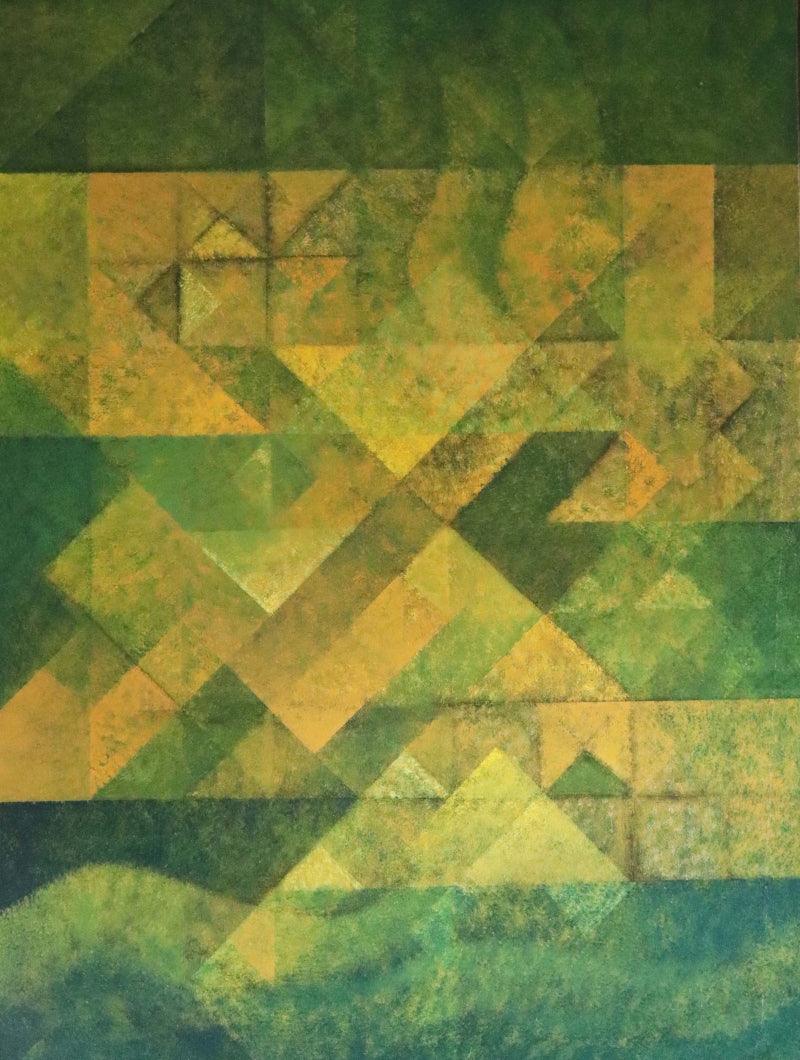 Abstract acrylic painting titled 'Untitled 3', 48x36 inches, by artist Mansi Palshikar on Canvas