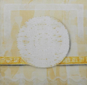 Abstract acrylic painting titled 'Untitled 3', 24x24 inches, by artist Dipa Das on Canvas