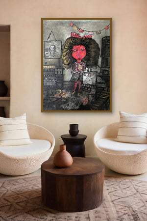 Untitled 3 (A Whimsical World) by artist Ekta Singh displayed in a Luxury gallery