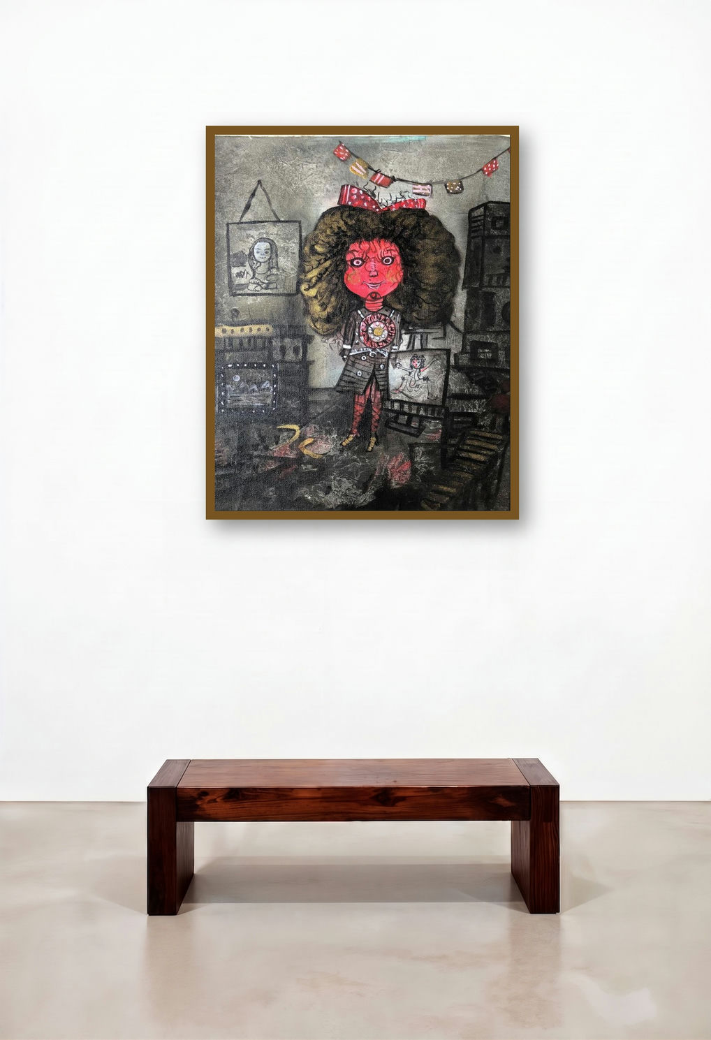 Untitled 3 (A Whimsical World) by artist Ekta Singh displayed in a Classic Hotel Lobby