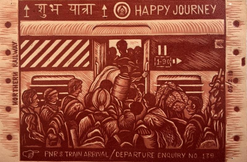 Lifestyle printmaking titled 'Untitled 3', 10x12 inches, by artist Rahul Dhiman on Paper