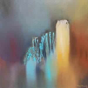 Abstract acrylic painting titled 'Untitled 3', 36x36 inches, by artist Sanjay Dhawale on Canvas