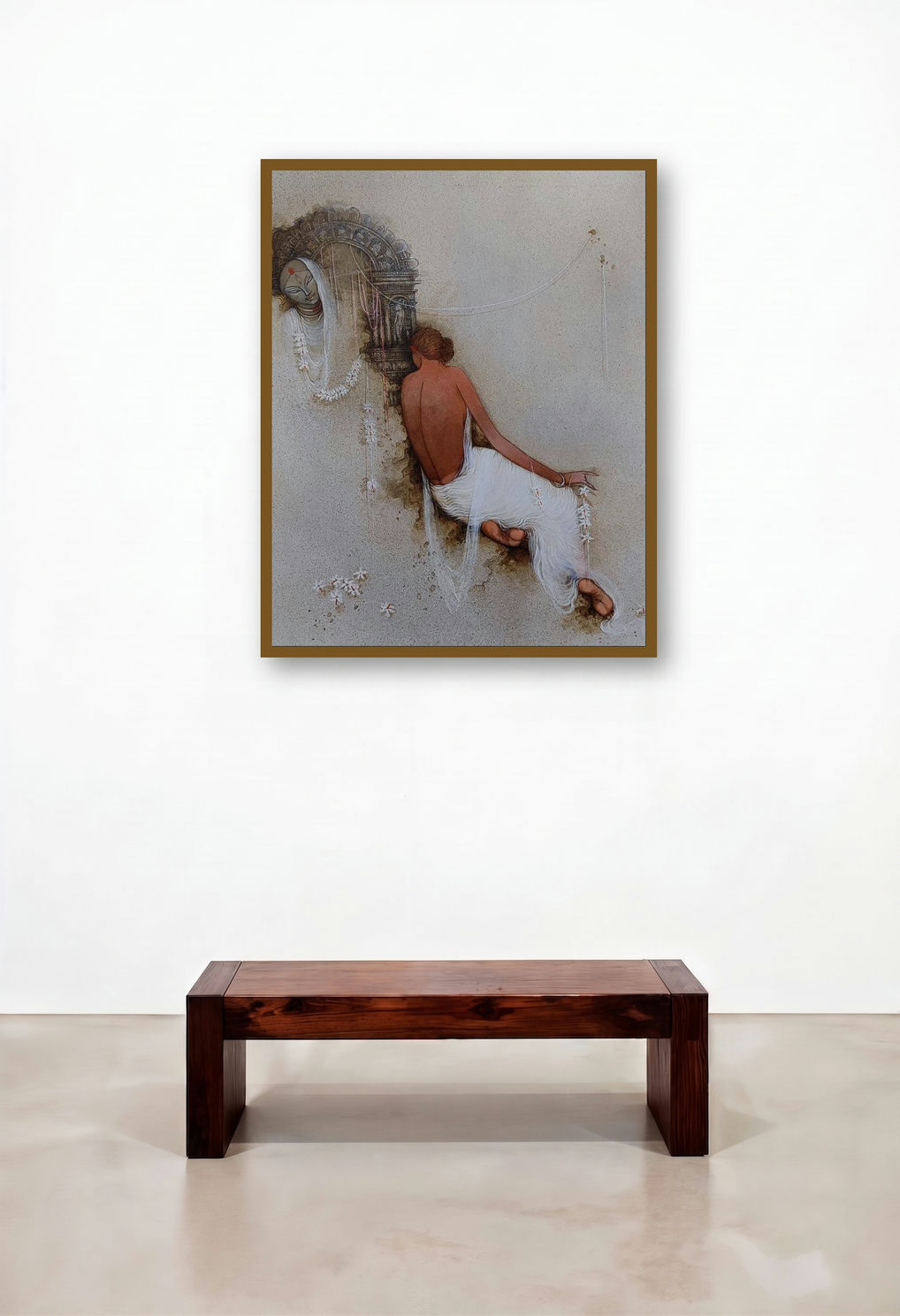 Untitled 3 (Divine Encounter) by artist Mintu Mallick displayed in a Designer Hotel Suite