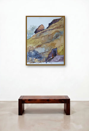 Untitled 3 (Gateway to the Past) by artist Sharad Tawade displayed in a Minimalist Foyer