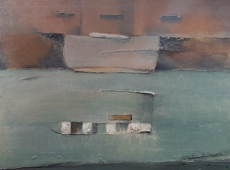 Abstract acrylic painting titled 'Untitled 3', 18x24 inches, by artist Akash Parkande on Canvas