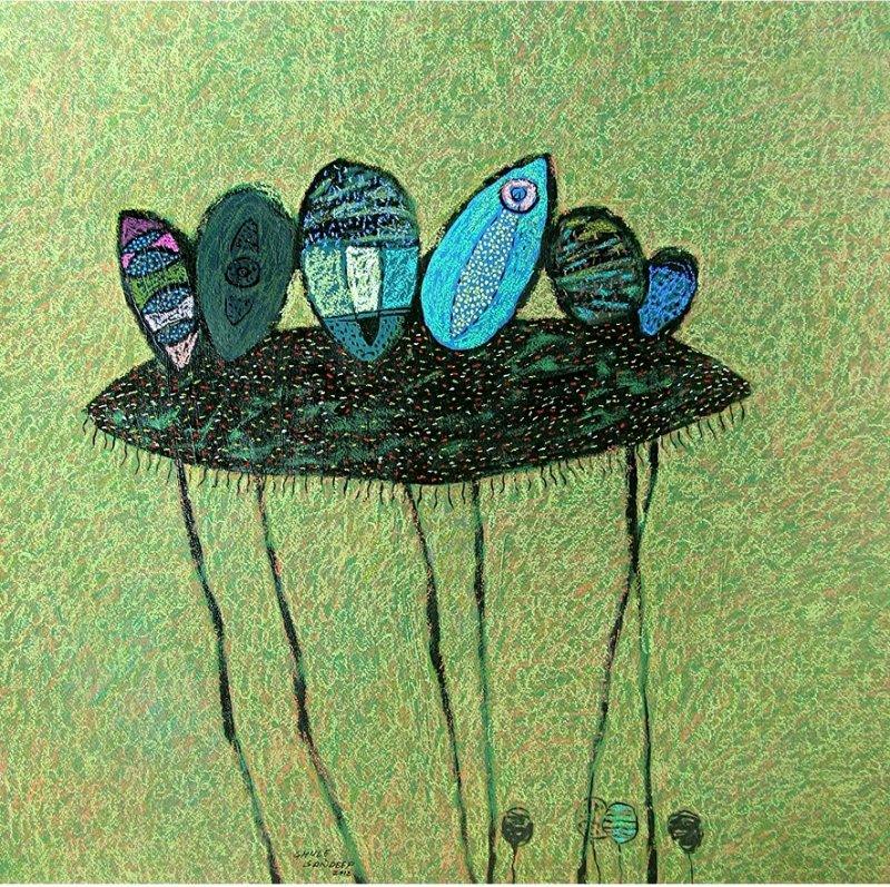 Erotic mixed media titled 'Untitled 3', 22x22 inches, by artist Sandeep Ghule on Paper