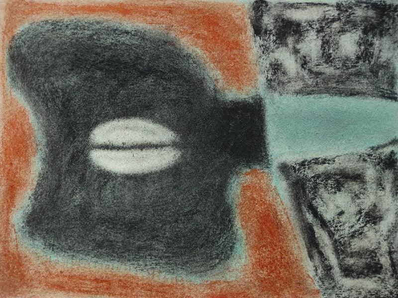 Abstract soft pastel drawing titled 'Untitled 3', 6x8 inches, by artist Chaitanya Dalvi on Paper