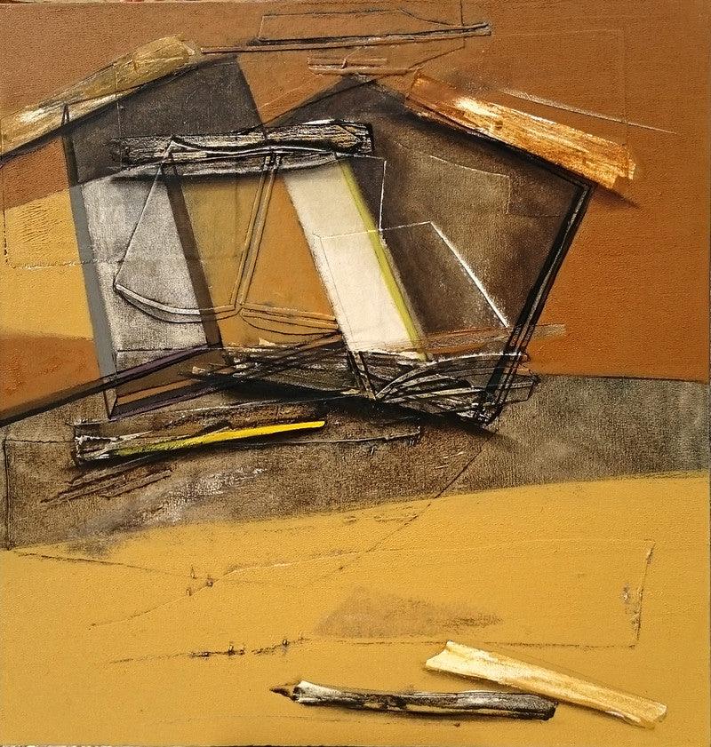 Abstract oil painting titled 'Untitled 3', 36x36 inches, by artist Shilpa Patole on Canvas