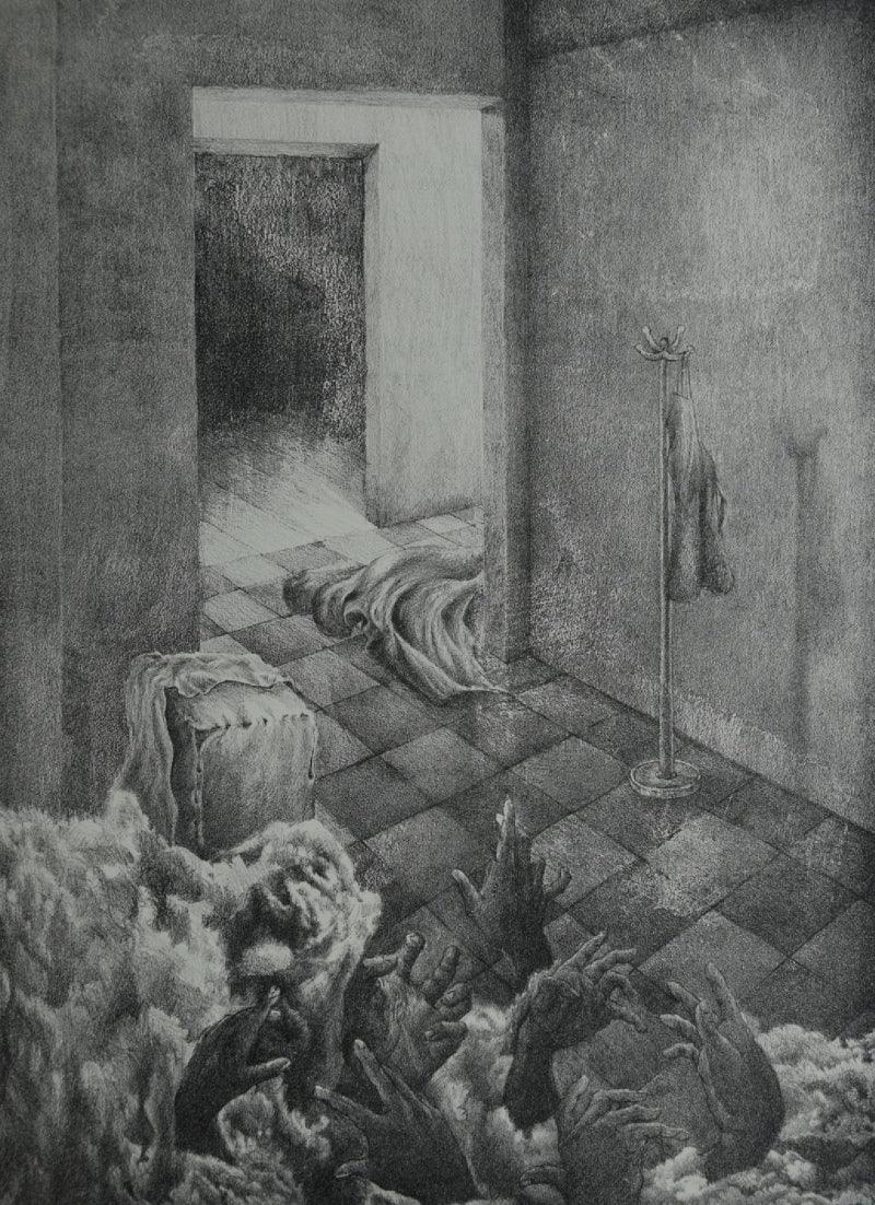 contemporary printmaking titled 'Untitled 3', 14x12 inches, by artist Ankita Daulatabadkar on Paper