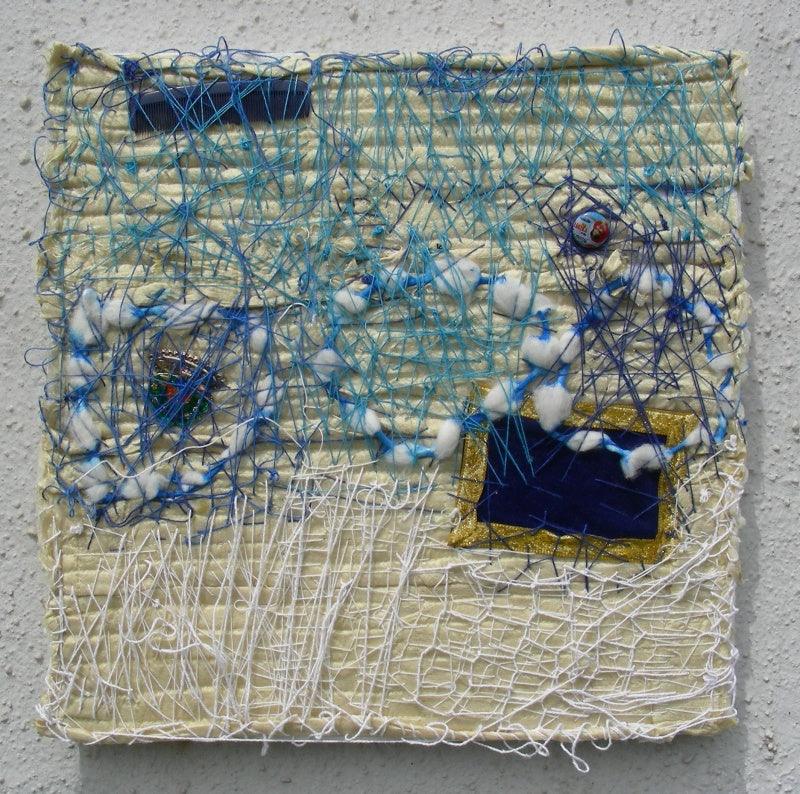 contemporary mixed media titled 'Untitled 3', 18x18 inches, by artist Smriti Dixit on Canvas