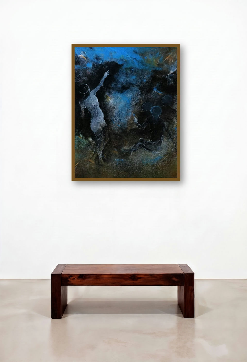 Untitled 3 (Celestial Calling**) by artist Sajal Patra displayed in a Designer Penthouse