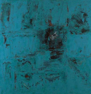 Abstract oil painting titled 'Untitled 31', 48x48 inches, by artist Vipta Kapadia on Canvas