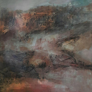 Abstract oil painting titled 'Untitled 32', 48x48 inches, by artist Vipta Kapadia on Canvas