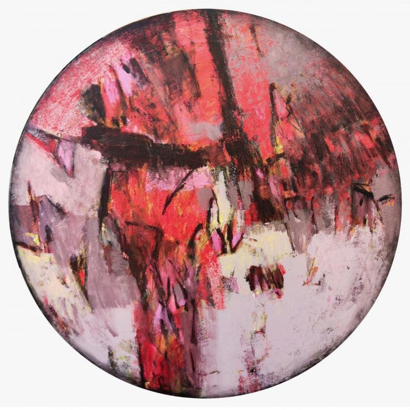 Abstract mixed media painting titled 'Untitled 34', 41x41 inches, by artist Anuja Paturkar on Canvas