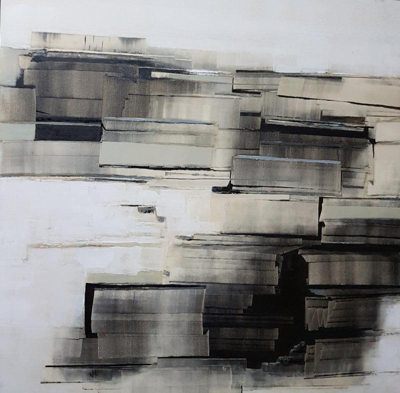 Abstract oil painting titled 'Untitled 35', 51x51 inches, by artist Vipta Kapadia on Canvas