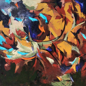 Nature acrylic painting titled 'Untitled 4', 48x48 inches, by artist Sanjay Dhawale on Canvas