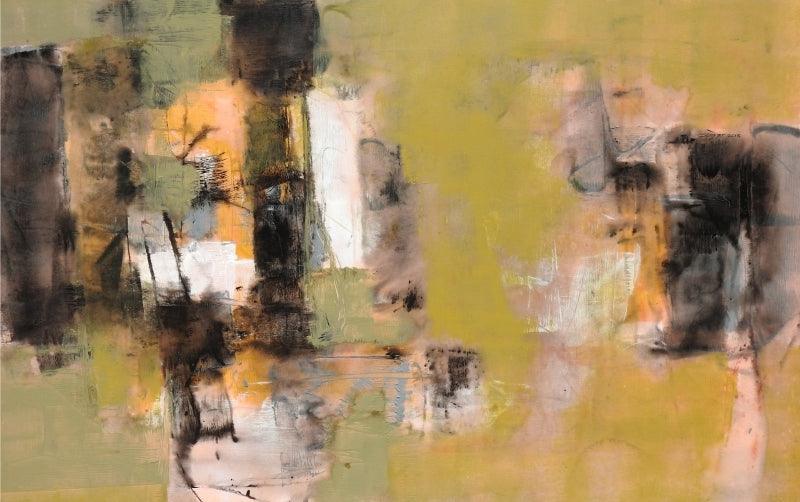 Abstract acrylic painting titled 'Untitled 4', 30x48 inches, by artist Umesh Patil on Canvas