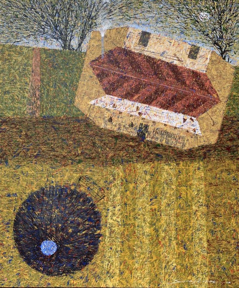 Nature acrylic painting titled 'Untitled 4', 36x30 inches, by artist Suraj Lohar on Canvas