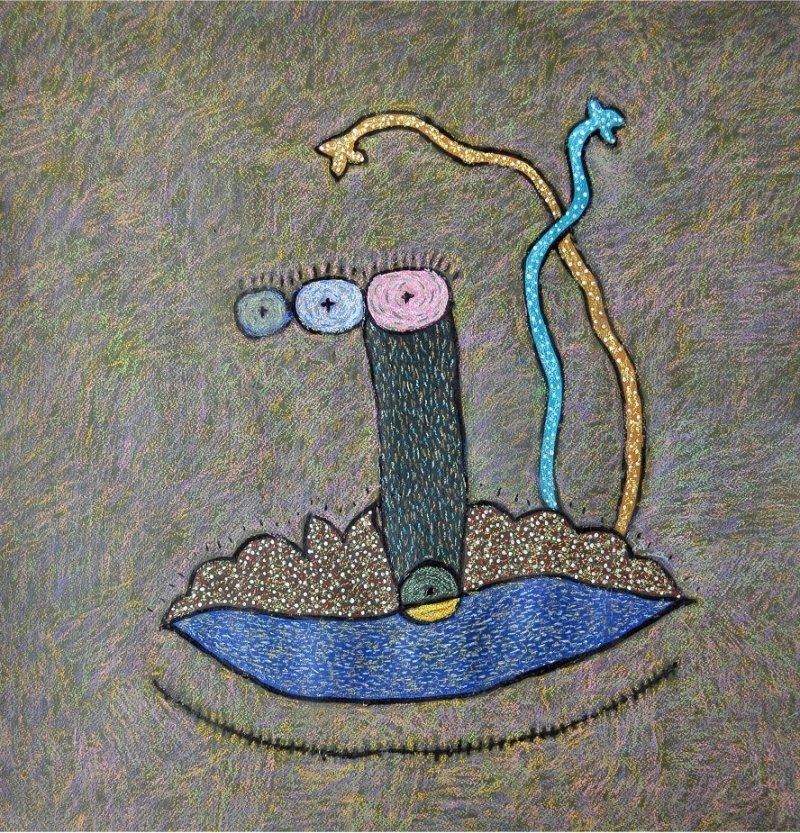 Erotic mixed media titled 'Untitled 4', 22x22 inches, by artist Sandeep Ghule on Paper