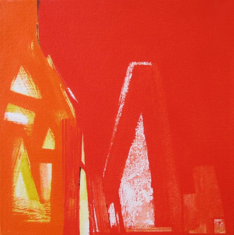 Abstract acrylic painting titled 'Untitled 4', 12x12 inches, by artist Ramesh Anand on Canvas