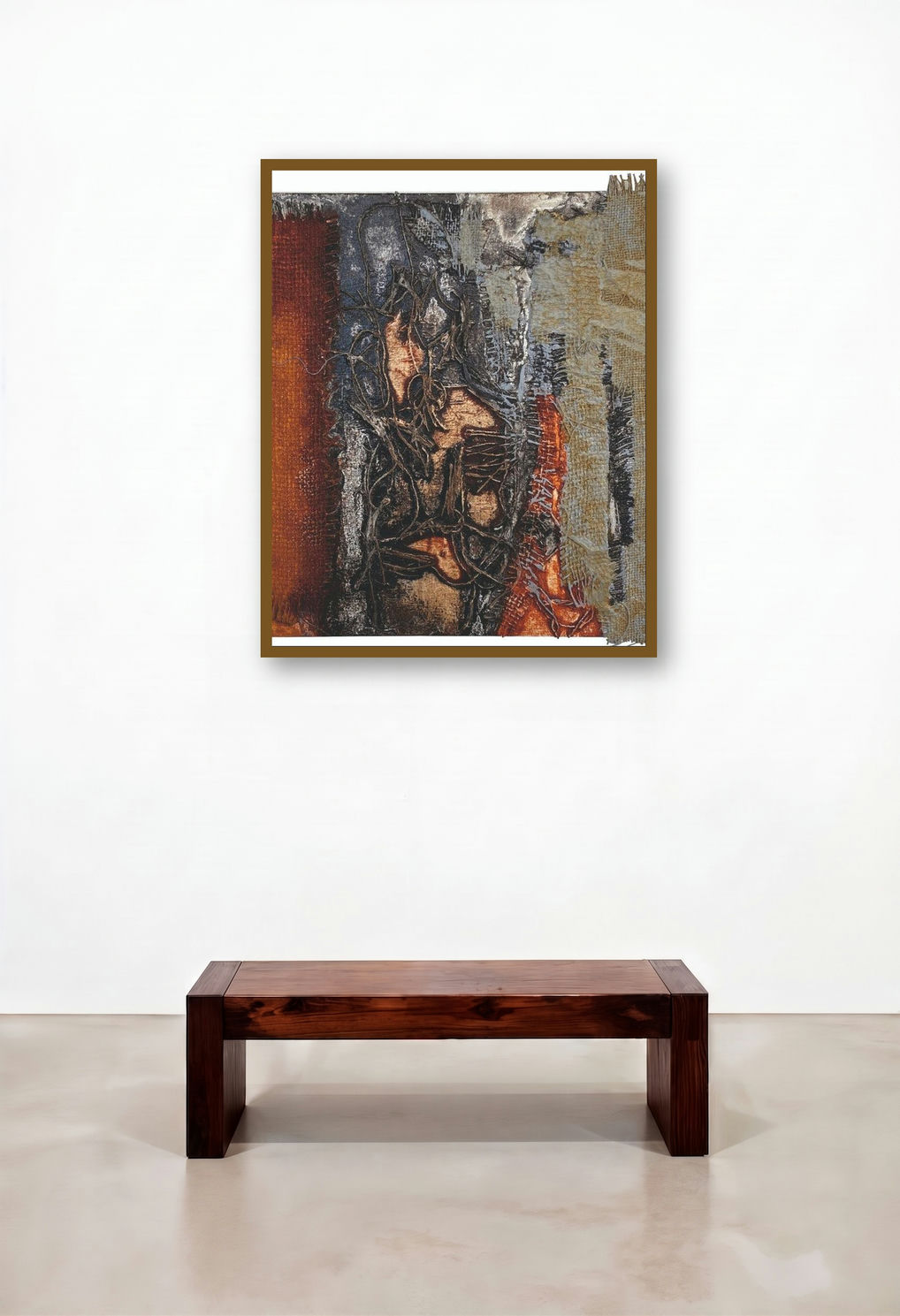 Untitled 4 (Untitled 4) by artist Shilpa Nikam displayed in a Luxury Dining Room