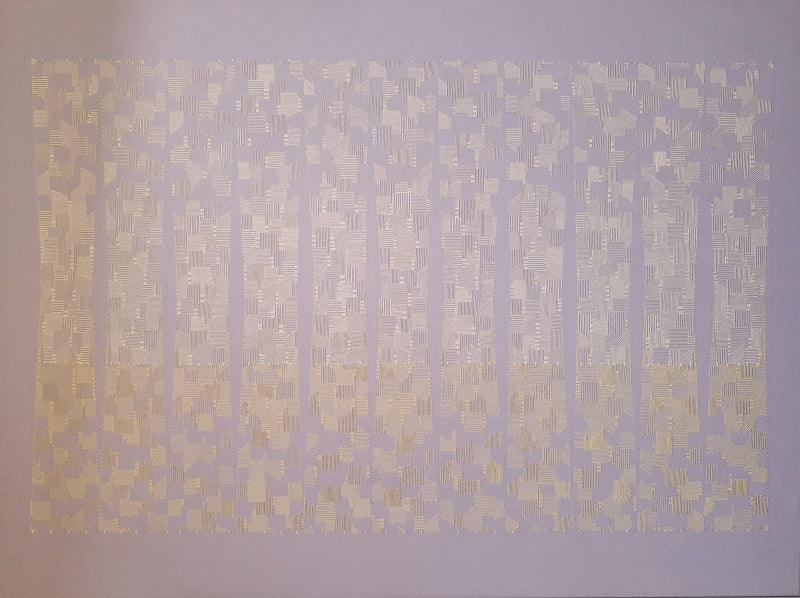 Abstract acrylic painting titled 'Untitled 4', 36x48 inches, by artist Ishwari Manolikar on Canvas