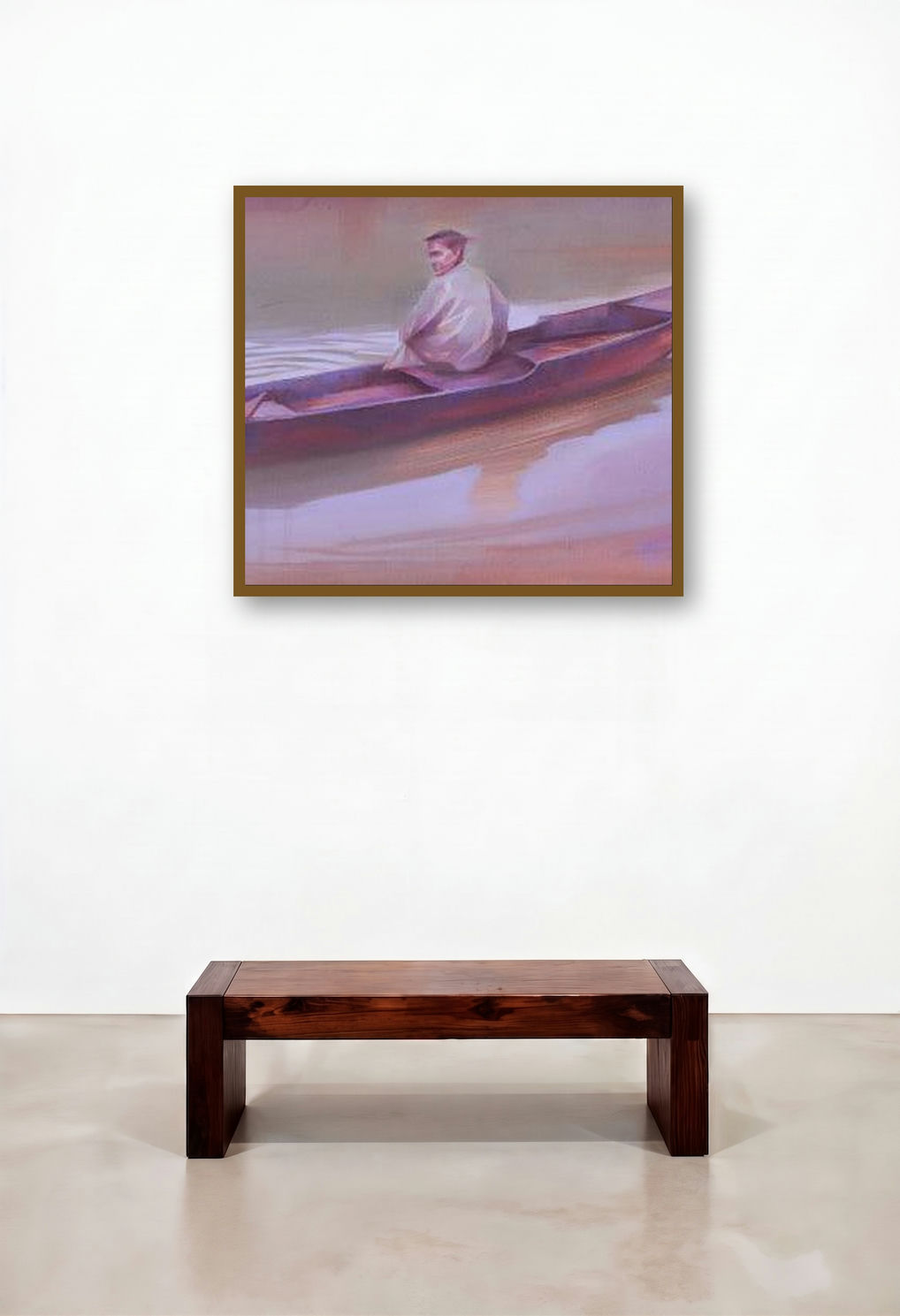 Untitled 4 by artist Dinesh Mane displayed in a Boutique Hotel Style Living Room