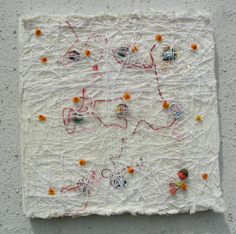 contemporary mixed media titled 'Untitled 4', 18x18 inches, by artist Smriti Dixit on Canvas