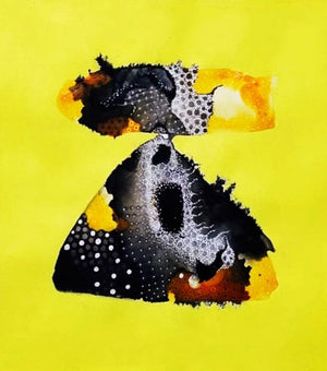 Abstract acrylic painting titled 'Untitled 4', 48x36 inches, by artist Huma Khan on Canvas