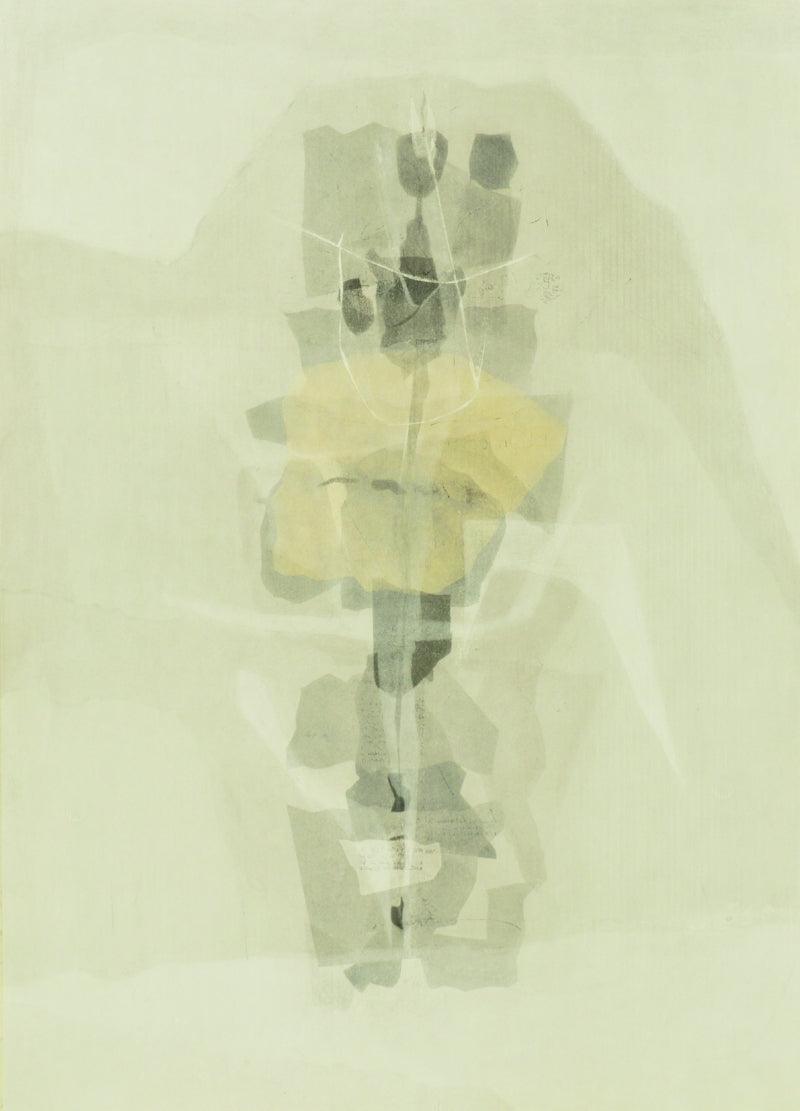 Abstract soft pastel drawing titled 'Untitled 4', 40x30 inches, by artist Jyotiprakash Sethy on Mount Paper