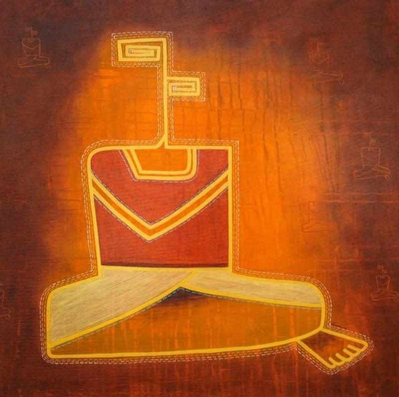 contemporary acrylic painting titled 'Untitled 4', 36x36 inches, by artist Snehal Ekbote on Canvas