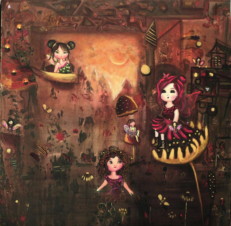 contemporary acrylic painting titled 'Untitled 4', 24x24 inches, by artist Ekta Singh on Canvas