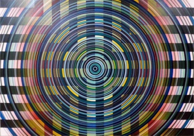 Abstract acrylic painting titled 'Untitled 4', 32x45 inches, by artist Ghanshyam Gupta on Canvas