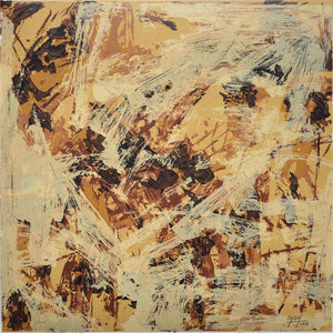 Abstract serigraphs painting titled 'Untitled 4', 24x24 inches, by artist Ajay Choudhary on Paper