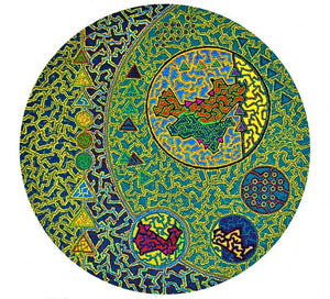 Abstract acrylic painting titled 'Untitled 4', 30x30 inches, by artist Nitin Dongare on Canvas