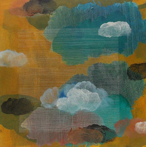 Abstract acrylic painting titled 'Untitled 4', 36x36 inches, by artist Mohd Majeed Mansoori on Canvas