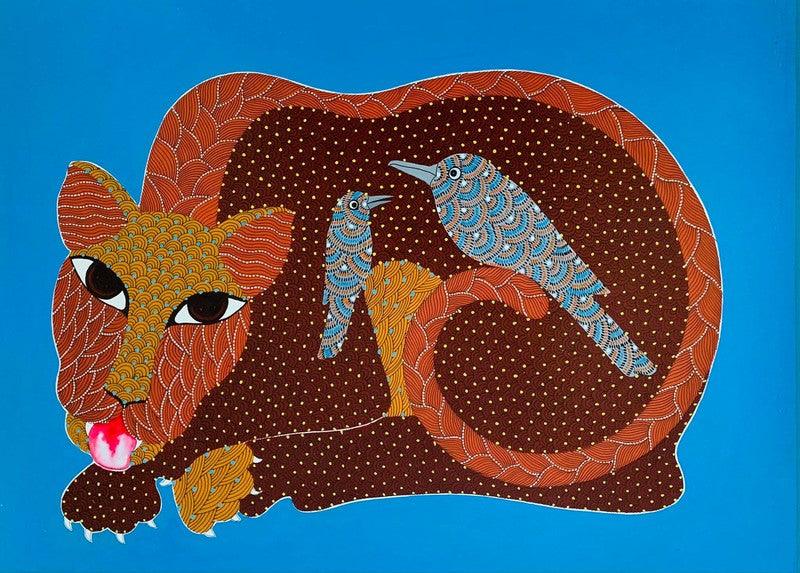 Animals acrylic painting titled 'Untitled 4', 22x30 inches, by artist Venkat Shyam on Acid Free Paper