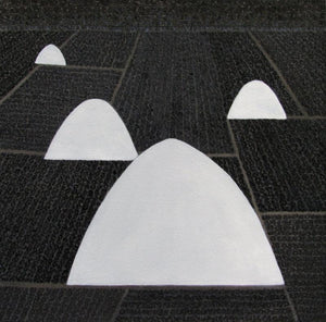 contemporary mixed media painting titled 'Untitled 4', 18x18 inches, by artist Kuldeep Karagaonkar on Canvas