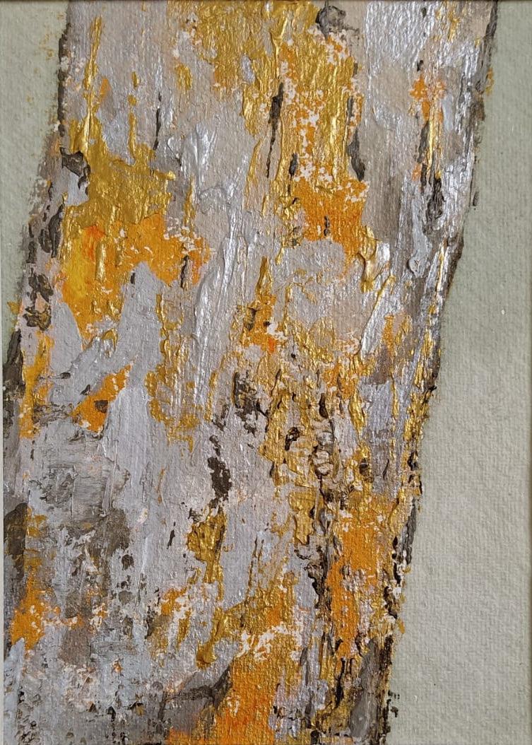 Abstract acrylic painting titled 'Untitled 4', 8x6 inches, by artist Deepashri Sakat on Paper