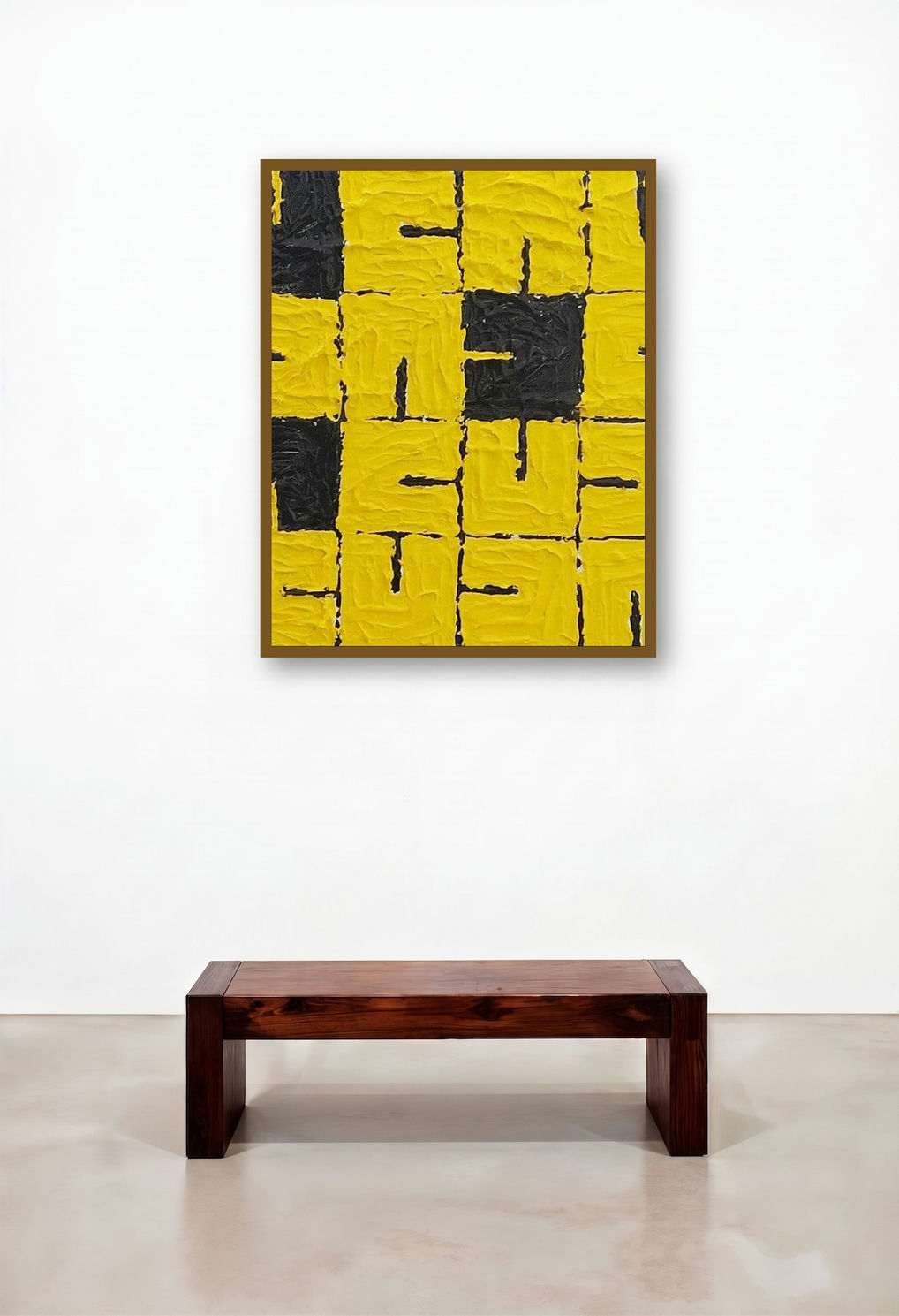 Untitled 4 (Yellow and Black Grid)
