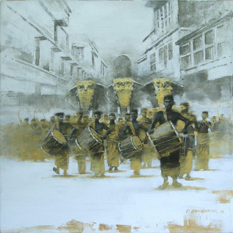 Animals acrylic painting titled 'Untitled 4', 24x24 inches, by artist Pankaj Bawdekar on Canvas