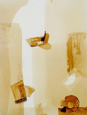 Abstract mixed media painting titled 'Untitled 42', 48x36 inches, by artist Veena Jain on Canvas