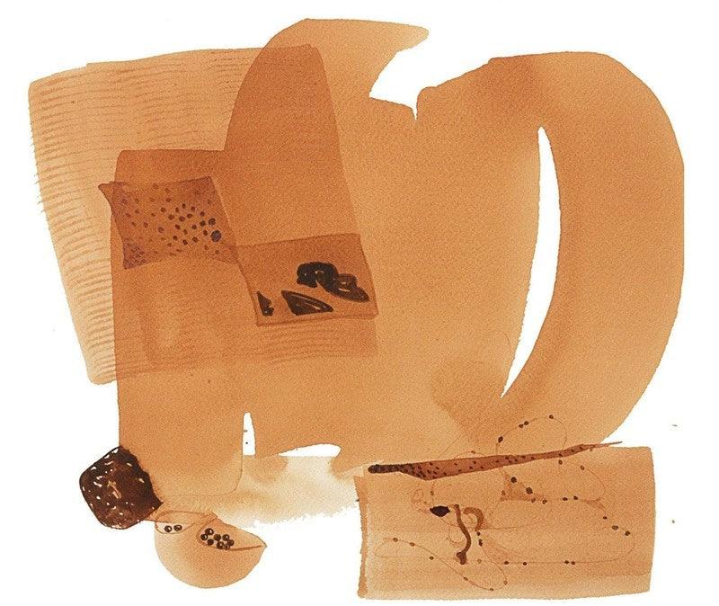 Abstract mixed media painting titled 'Untitled 49', 15x15 inches, by artist Veena Jain on Paper